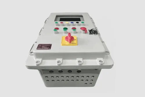 Flameproof control panel with push buttons, indicators and selector switch - design 02